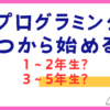 小学生プログラミング　いつから始める？