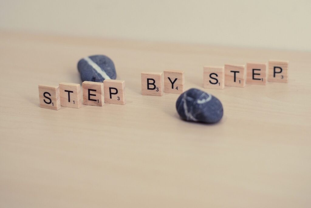 step by step