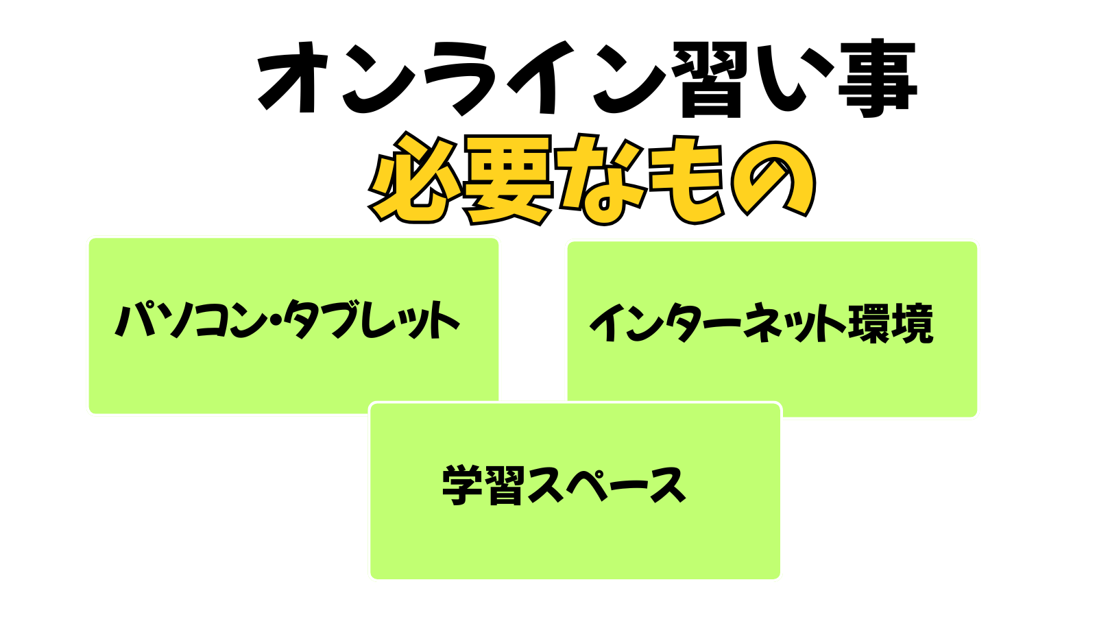 オンライン習い事に必要なもの