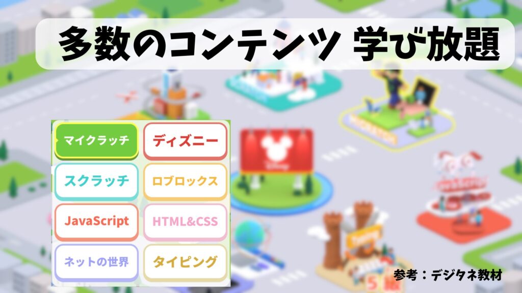 デジタネ多数のコンテンツ　学び放題