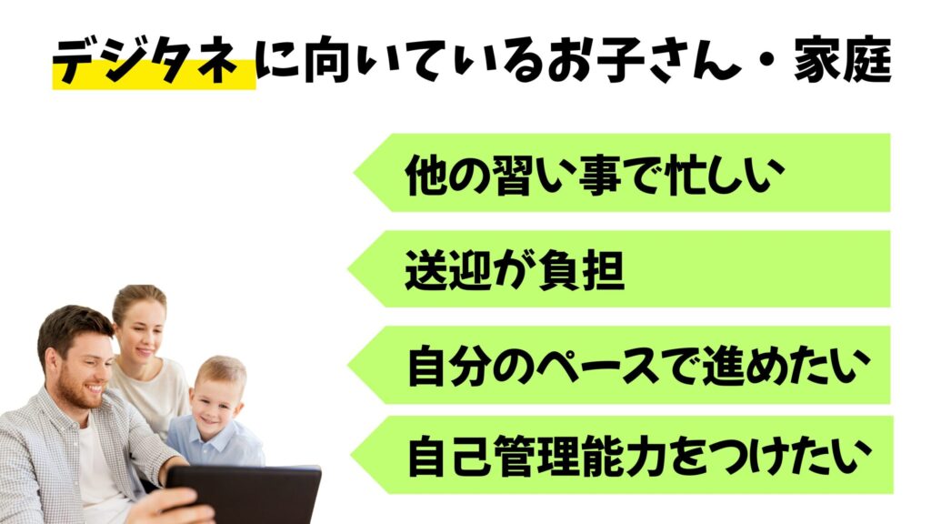 デジタネに向いているお子さん・家庭