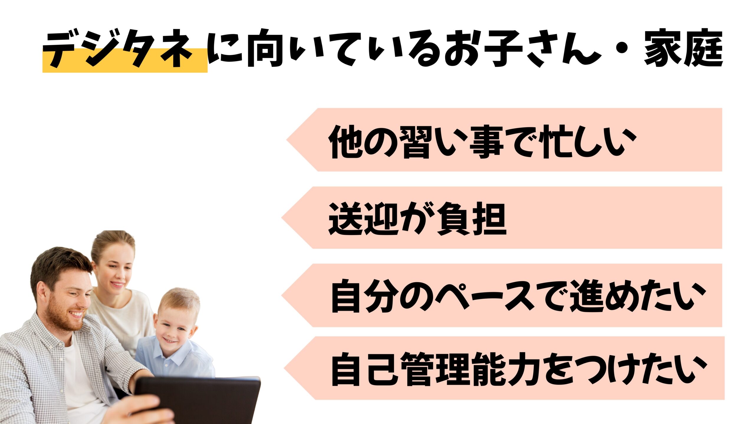 デジタネに向いているお子さん　家庭