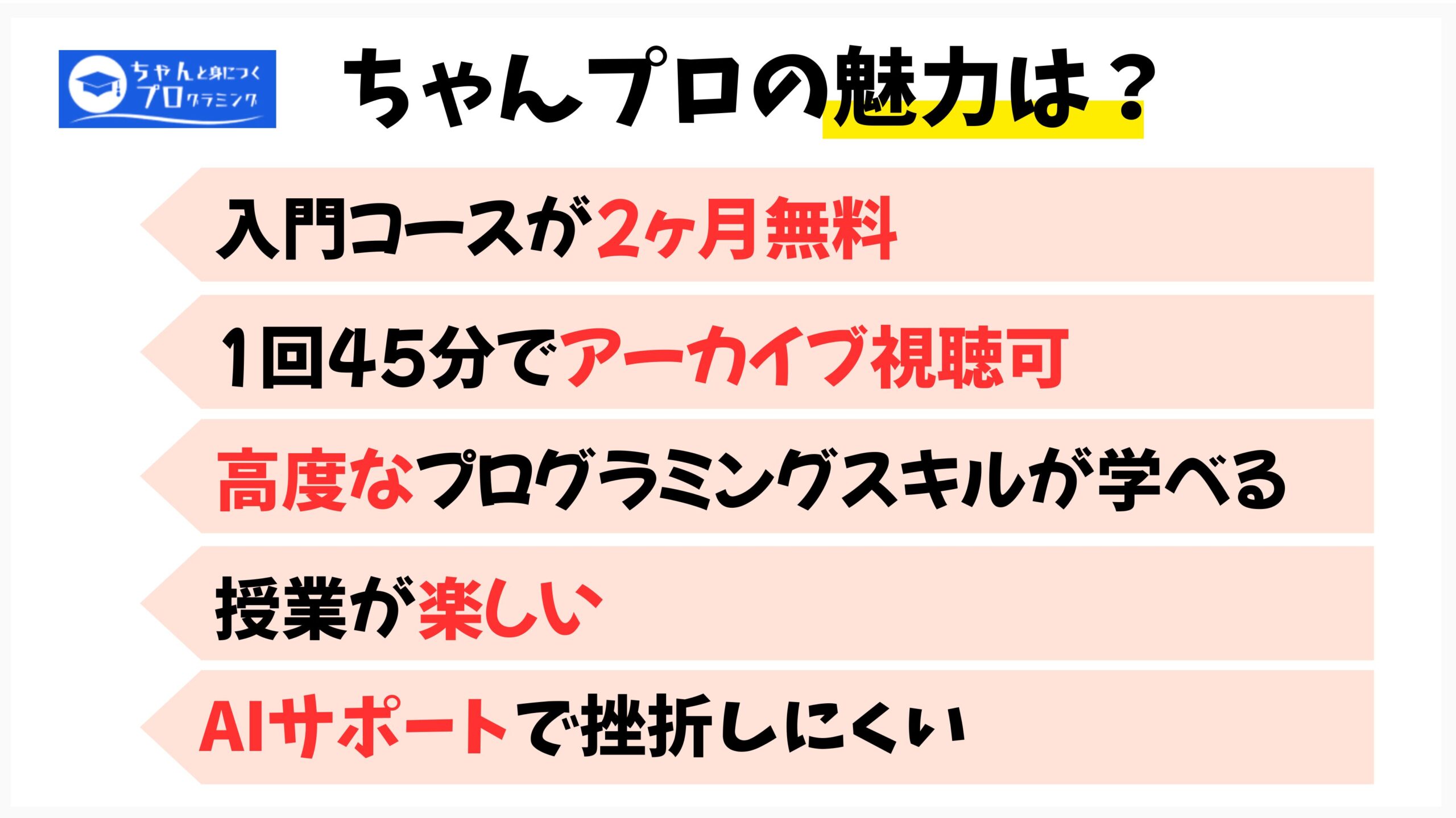 ちゃんプロの魅力は？